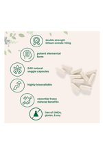 Micro Ingredients Lithium Orotate 10mg, (1 capsul 5mg) 240 Veggie Capsul  High Bioavailability Trace Mineral  Brain Mood Support.