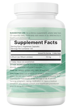 Micro Ingredients Lithium Orotate 10mg, (1 capsul 5mg) 240 Veggie Capsul  High Bioavailability Trace Mineral  Brain Mood Support.