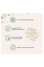 Micro Ingredients, N.A.C With NAD+, 300 Softgels.