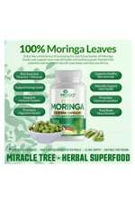 MOGO Moringa 180 Capsul Boost Energy, Immune, Gut, Joint Support  Pure Organic Moringa  Made in USA Best Seller.
