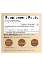 NatureBell Ashwagandha+ with Black Pepper Extract, 240 Capsules.Made ın Usa.