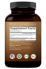 NatureBell Ashwagandha+ with Black Pepper Extract, 240 Capsules.Made ın Usa.