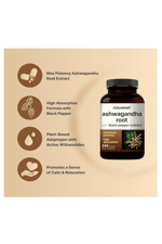 NatureBell Ashwagandha+ with Black Pepper Extract, 240 Capsules.Made ın Usa.