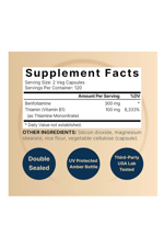 NatureBell Benfotiamine 300mg with Thiamine 100mg  240 Veggie Capsules.47.