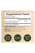 Naturebell  Boron 10mg, 300 Softgels with MCT Oil  High Absorption Triple Action Boron for Men  Women  Glycinate, Citrate, Aspartate Complex.
