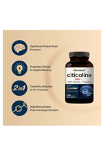 NatureBell Citicoline  CDP Choline, Citicoline 500mg Plus Tyrosine 50mg Per Serving, Optimized Dosage, 120 Capsules, 2 in 1 Formul.Abd Menşei.54.