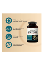 NatureBell Digestive Enzymes with Prebiotics  240 Veggie Capsules - 20 Enzyme & 5 Prebiotic Complex.3947