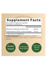 NatureBell Dihydroberberine with Berberine HCl 500mg, 120 Veggie Capsules  5X Better Absorbed with GlucoVantage Supports.Abd.52.