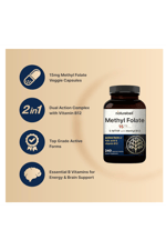 NatureBell L Methylfolate 15mg, 240 Veggie Capsules.Abd Menşei.50.