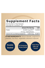 NatureBell L Methylfolate 15mg, 240 Veggie Capsules.Abd Menşei.50.
