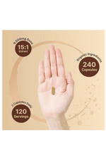 Naturebell  Lions Mane Mushroom Organic  9,000mg, 240 Capsules.Abd Menşei.