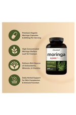 NatureBell Pure Moringa 8000mg - Made with Moringa Organic, 240 Capsules.Abd Menşei.47.