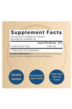 NatureBell R Alpha Lipoic Acid 1,200mg Per Serving, 90 Veggie Capsules.Abd Menşei.52.