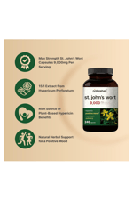 NatureBell St Johns Wort  240 Capsul, 15:1 Herbal Extract, North American Harvest, Rich in Hypericin – Positive Mood Support.