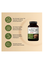 NatureBell Turkey Tail Mushroom 240 Capsul.Usa Menşei. 3733