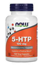 NOW   5-HTP 100mg  120 Veg Capsul.Özel Sporcu Gıdaların'dan,Orıjınal Abd Menşei.43.
