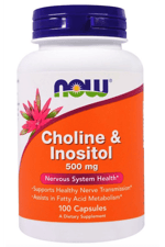 NOW Choline & Inositol, 500mg 100 Veg Capsules. Usa version.37.