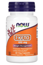 NOW Foods  7-KETO, 100 mg, 60 Veg Capsules.