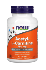 NOW Foods, Acetyl-L Carnitine, 750 mg, 90 Tablets.50.