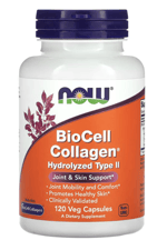 NOW Foods  BioCell Collagen, Hydrolyzed Type II, 120 Veg Capsules.Orj Abd Menşei.