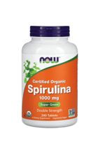 NOW Foods, Certified Organic Spirulina, 1,000 mg, 240 Tablets.Usa Menşei.50.