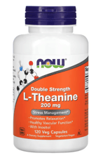 NOW Foods Double Strength L-Theanine Inositol 200 mg 120 Veg Capsul.Abd Menşei.51.