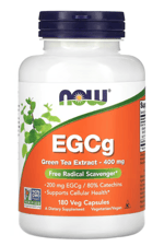 Now Foods, EGCg, Green Tea Extract, 400 mg, 180 Veg Capsul. Usa Menşei.48.