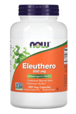 NOW Foods, Eleuthero, 500 mg, 250 Veg Capsules