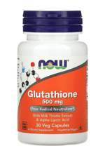 NOW Foods, Glutathione, Milk Thistle Extract, Alpha Lipoic Acid, 500 mg, 30 Veg Capsul. Usa.4040