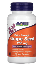 Now Foods  Grape Seed Extra Strength 250mg, 90 Veg Capsul.ABD Menşei 46.