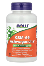 NOW Foods, KSM-66, 600 mg, 90 Veg Capsules.Abd Menşei.47.
