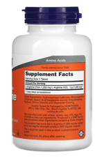 NOW Foods L-Arginine Double Strength 1000mg  120 Tablets.MADE IN USA 4045