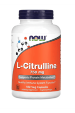 NOW Foods, L-Citrulline, 750 mg, 180 Veg Capsules. Usa Version.58.