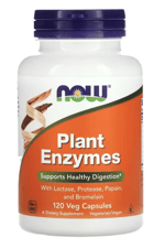 NOW Foods, Plant Enzymes, Papain  Bromelain  120 Veg Capsules.4040