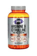 NOW Foods Sports Arginine  Citrulline 750mg 240 Veg Capsul.Abd Menşei.58.