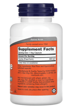 NOW Foods Taurine  500mg 100 Vegi Capsul.Usa Menşei 30.