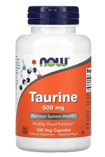 NOW Foods Taurine  500mg 100 Vegi Capsul.Usa Menşei 30.