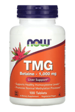 Now Foods, TMG, 1,000 mg, 100 Tablets.Usa Menşei 43.