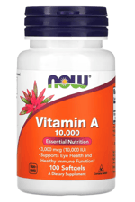 NOW Foods, Vitamin A, 10,000 IU, 100 Softgels