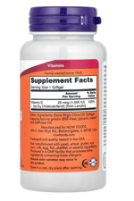 NOW Foods Vitamin D-3 High Potency 1000 IU, 180 Softgels.Abd Menşei.29.