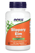 NOW Supplements  Slippery Elm (Ulmus rubra) 400mg  100 Veg Capsules.