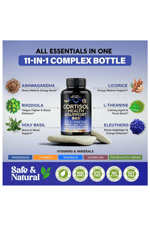 NUTRAHARMONY  Cortısol Healt Support - 11-in-1 Supplement 600mg  60 Capsul.Abd Menşei.46.
