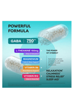 NUTRAHARMONY  GABA L-Theanine 900 mg - Made in USA - Magnesium  Vitamin B6 - Calm, Sleep, Relaxation & Mood Support - Gamma AminoButyric Acid, L-Theanine - Non-Habit Forming, Vegan - 120 Capsul.50..