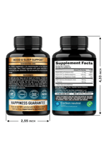 NUTRAHARMONY  GABA L-Theanine 900 mg - Made in USA - Magnesium  Vitamin B6 - Calm, Sleep, Relaxation & Mood Support - Gamma AminoButyric Acid, L-Theanine - Non-Habit Forming, Vegan - 120 Capsul.50..