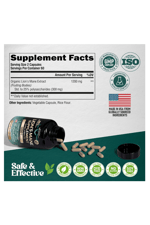 NUTRAHARMONY  Organic Lions Mane - Made in USA 1200 mg Memory & Focus Support  120 Capsules.