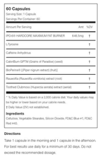 Nutrex Lipo-6 Hardcore MAXIMUM FAT BURNER 60 Capsul.ABD Version.38.