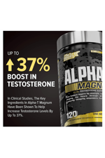 Nutrex Research Alpha-T Magnum Test 120 Capsul  Tonkat Ali, Fadogia Agrestis, Shilajit and Asvaganda  Muscle Builder for Strength, Growth  Hormone Balance.Made In Usa.