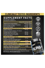Nutrex Research Alpha-T Magnum Test 120 Capsul  Tonkat Ali, Fadogia Agrestis, Shilajit and Asvaganda  Muscle Builder for Strength, Growth  Hormone Balance.Made In Usa.