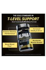 Nutrex Research Alpha-T Magnum Test 120 Capsul  Tonkat Ali, Fadogia Agrestis, Shilajit and Asvaganda  Muscle Builder for Strength, Growth  Hormone Balance.Made In Usa.
