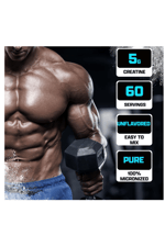 Nutrex Research Creatine Monohydrate Powder Unflavored  5G Micronized Creatine 300gr  60 Servings.Abd Menşei